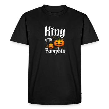 King Of The Pumpkin Awesome Halloween T-Shirt - Men's Premium Organic T-Shirt - black - Front - Nico (187cm)