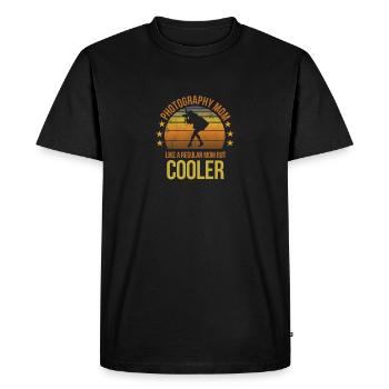 Photographie Maman Photographe Fan Citation Slogan - T-shirt Premium bio Homme - noir - Devant - Nico (187cm)