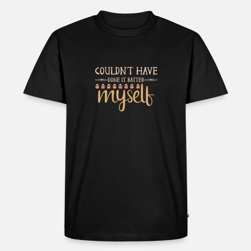 Kuchen Backen Bäcker Konditor - Männer Premium Bio T-Shirt - Schwarz
