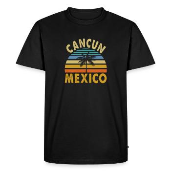 Cancun Mexico Travel - Men's Premium Organic T-Shirt - black - Front - Nico (187cm)