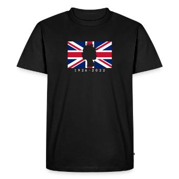 RIP Queen Uk Flag - Men's Premium Organic T-Shirt - black - Front - Nico (187cm)