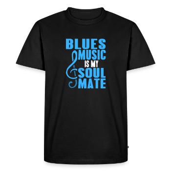 Cool Retro Blues Music est mon t-shirt soulmate - T-shirt Premium bio Homme - noir - Devant - Nico (187cm)