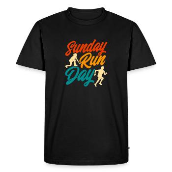 Jogging Runner Half Marathon Gift - Men's Premium Organic T-Shirt - black - Front - Nico (187cm)