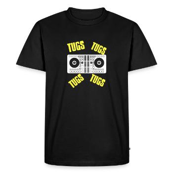 TUGS TUGS Cool Retro TECHNO DJ Lover Designs - Men's Premium Organic T-Shirt - black - Front - Nico (187cm)