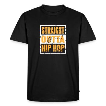 Straight Outta Hip Hop Awesome Retro Hip Hop Lover - Men's Premium Organic T-Shirt - black - Front - Nico (187cm)