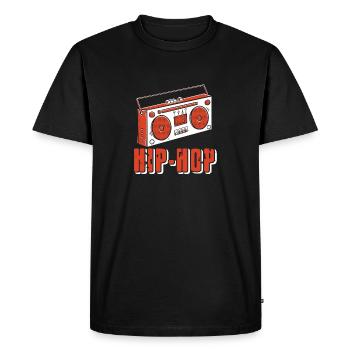Retro HIP-HOP Boom Box Design For Hip Hop Lovers - Men's Premium Organic T-Shirt - black - Front - Nico (187cm)