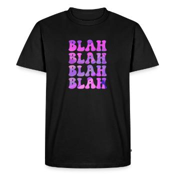 BLAH blah Drôle de dire design cool pour vous - T-shirt Premium bio Homme - noir - Devant - Nico (187cm)
