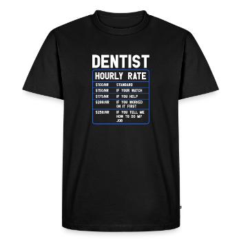 Dental Assistant Oral Hygienist RDH Dentist Gift - Men's Premium Organic T-Shirt - black - Front - Nico (187cm)