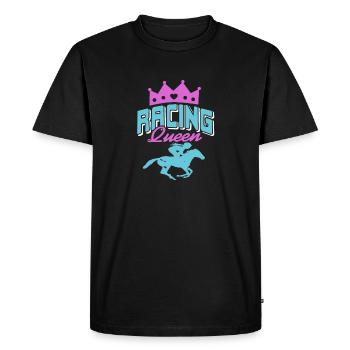 Racing Queen Awesome Retro Horse Racing Lover - Men's Premium Organic T-Shirt - black - Front - Nico (187cm)