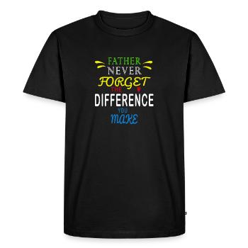Vous faites une différence tous les jours - T-shirt Premium bio Homme - noir - Devant - Nico (187cm)
