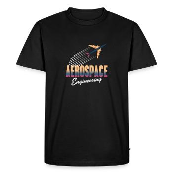 Retro Aerospace Engineering Awesome Cool Present - Men's Premium Organic T-Shirt - black - Front - Nico (187cm)