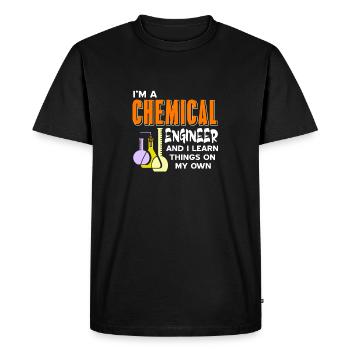 I'm A Chemical Engineer & I Learn Things Design - Men's Premium Organic T-Shirt - black - Front - Nico (187cm)