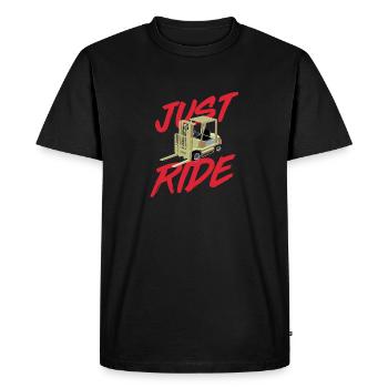 Just Ride Awesome Retro Forklift Operator Présent - T-shirt Premium bio Homme - noir - Devant - Nico (187cm)