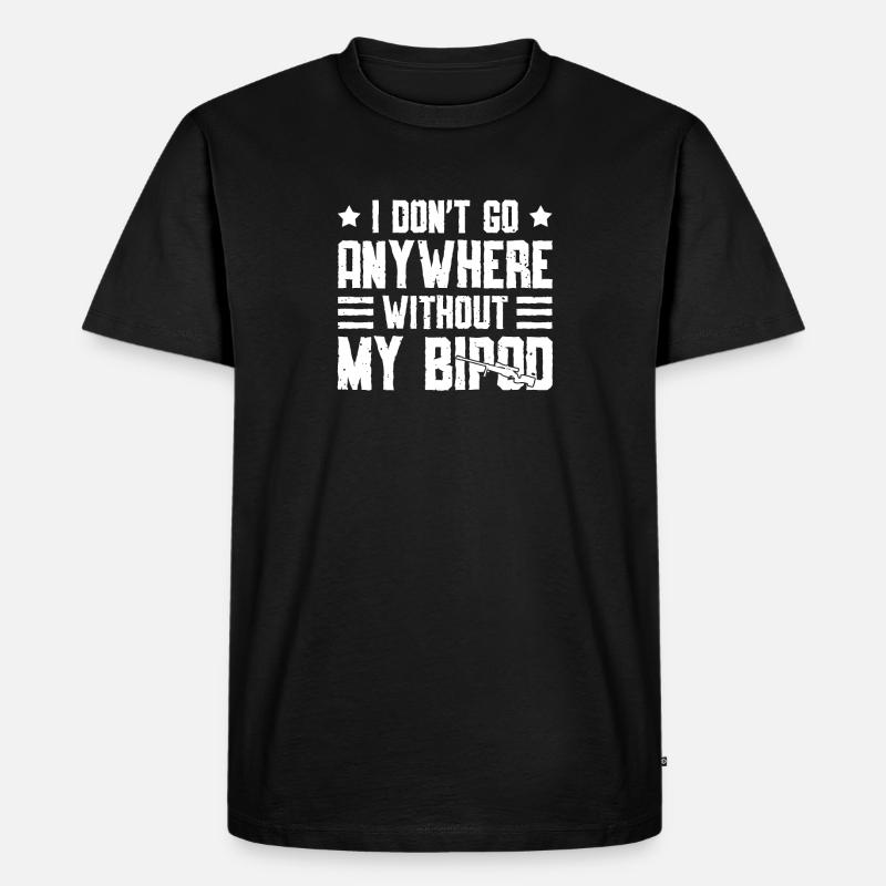 Coyote Jäger - Männer Premium Bio T-Shirt - Schwarz