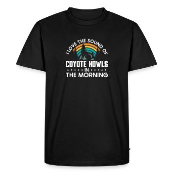 Coyote Hunters - Men's Premium Organic T-Shirt - black - Front - Nico (187cm)