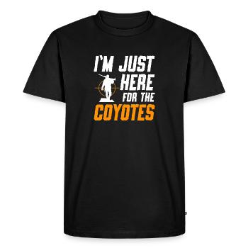 Coyote Hunters - Men's Premium Organic T-Shirt - black - Front - Nico (187cm)