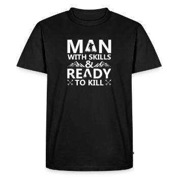 Coyote Hunters - Men's Premium Organic T-Shirt - black - Front - Nico (187cm)