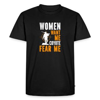 Coyote Hunters - Men's Premium Organic T-Shirt - black - Front - Nico (187cm)