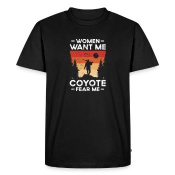 Coyote Hunters - Men's Premium Organic T-Shirt - black - Front - Nico (187cm)