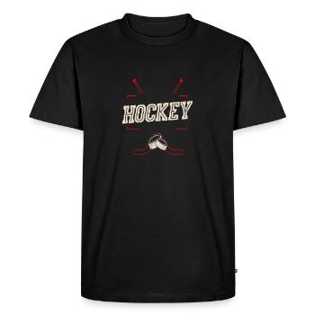 Hockey Cool Awesome Designs For Hockey Players - Men's Premium Organic T-Shirt - black - Front - Nico (187cm)