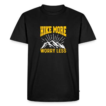 Randonnée Plus Inquiétude Moins Génial Randonnée Vintage - T-shirt Premium bio Homme - noir - Devant - Nico (187cm)