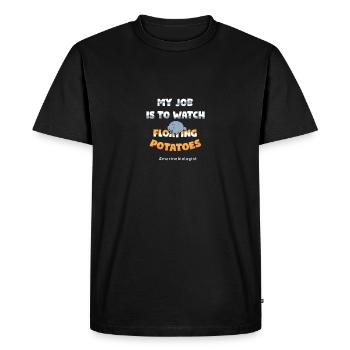 Lamantin Manti pommes de terre flottantes - T-shirt Premium bio Homme - noir - Devant - Nico (187cm)
