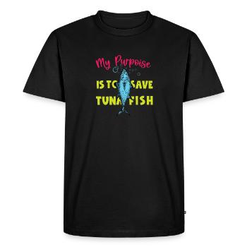 Tuna Tuna salad Bigeye Longtail - Men's Premium Organic T-Shirt - black - Front - Nico (187cm)