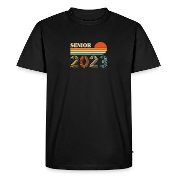 Retro Senior 2023 Classe de rentrée scolaire de 2023 - T-shirt Premium bio Homme - noir - Devant - Nico (187cm)
