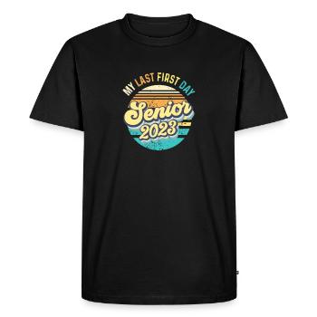 Retro Senior 2023 Classe de rentrée scolaire de 2023 - T-shirt Premium bio Homme - noir - Devant - Nico (187cm)