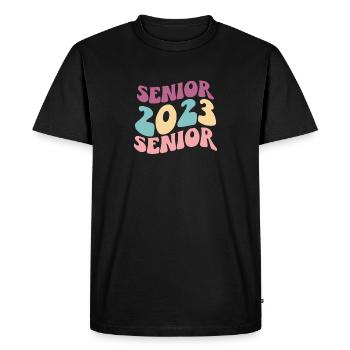 Retro Senior 2023 Classe de rentrée scolaire de 2023 - T-shirt Premium bio Homme - noir - Devant - Nico (187cm)