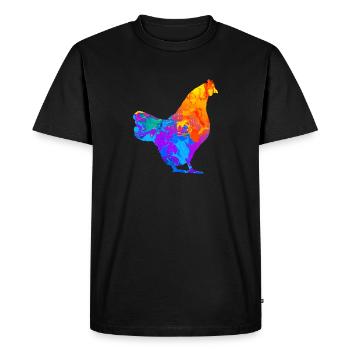 Poulets poulets éleveur de poulet - T-shirt Premium bio Homme - noir - Devant - Nico (187cm)