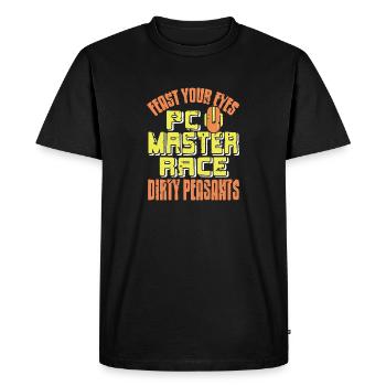 Feast Your Eyes PC Master Race Dirty Peasants - Men's Premium Organic T-Shirt - black - Front - Nico (187cm)