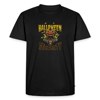 Halloween Sécurité Rétro Halloween Citrouille T-Shirt - T-shirt Premium bio Homme - noir - Devant - Nico (187cm)