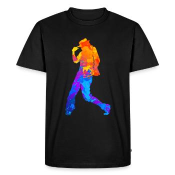Hip Hop Break Dance Silhouette - Men's Premium Organic T-Shirt - black - Front - Nico (187cm)