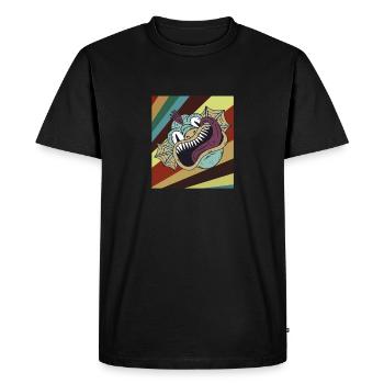 T-shirt d’Halloween Retro Cool Creepy Sea Devil - T-shirt Premium bio Homme - noir - Devant - Nico (187cm)