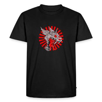 Super Bête rétro de la crypte Halloween - T-shirt Premium bio Homme - noir - Devant - Nico (187cm)