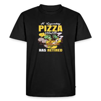 Le légendaire pizzaiolo prend sa retraite - T-shirt Premium bio Homme - noir - Devant - Nico (187cm)
