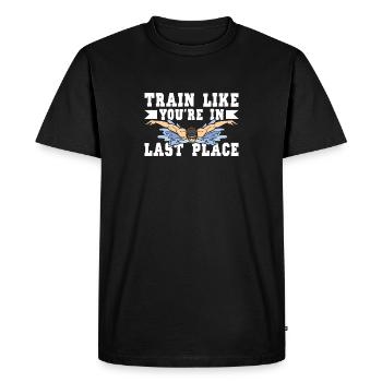 Train de natation scintillant comme si vous étiez à la dernière place - T-shirt Premium bio Homme - noir - Devant - Nico (187cm)