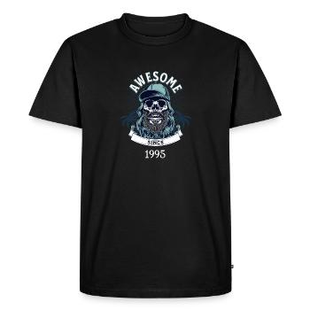 Génial depuis 1995 Vintage anniversaire Retro - T-shirt Premium bio Homme - noir - Devant - Nico (187cm)