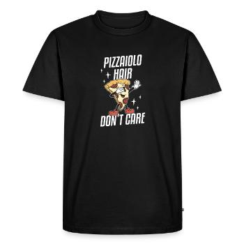 Pizzaiolo Hair Don't Care Fabrication de pizzas - T-shirt Premium bio Homme - noir - Devant - Nico (187cm)