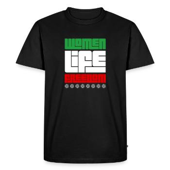 Women Life Freedom Iran - Men's Premium Organic T-Shirt - black - Front - Nico (187cm)