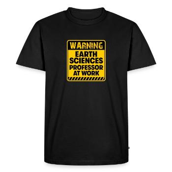 Earth Sciences Professor at work - Men's Premium Organic T-Shirt - black - Front - Nico (187cm)