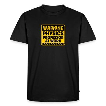 Professeur de physique au travail - T-shirt Premium bio Homme - noir - Devant - Nico (187cm)