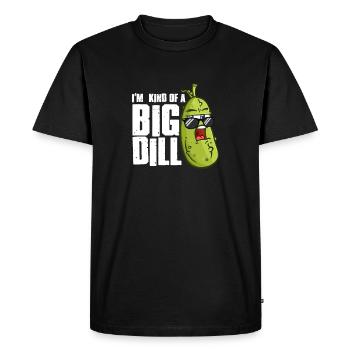 Je suis un peu un grand amateur de cornichons drôle à l’aneth végétalien - T-shirt Premium bio Homme - noir - Devant - Nico (187cm)