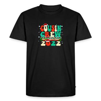 Vintage Color Classic Christmas Design - Cousin Cr - T-shirt Premium bio Homme - noir - Devant - Nico (187cm)