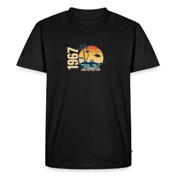 Birthday Limited Edition 1967 - Men's Premium Organic T-Shirt - black - Front - Nico (187cm)