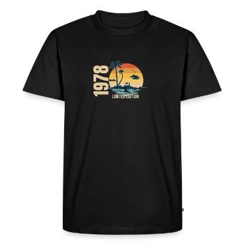 Birthday Limited Edition 1978 - Men's Premium Organic T-Shirt - black - Front - Nico (187cm)