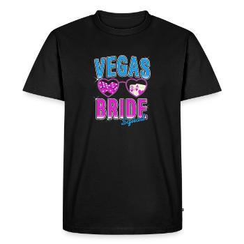 Mignon Retro Vegas Bride Squad Vegas T-shirt de mariage - T-shirt Premium bio Homme - noir - Devant - Nico (187cm)