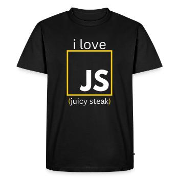 JavaScript web developer funny programming - Men's Premium Organic T-Shirt - black - Front - Nico (187cm)