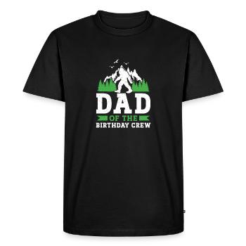 Bigfoot Party Supplies Dad Of The Birthday Crew - Men's Premium Organic T-Shirt - black - Front - Nico (187cm)